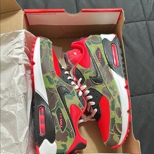 Nike Green and Orange Athletic Shoes